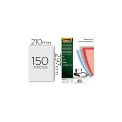 Tapa de Encuadernacion Plastico Fellowes DIN A4 Color Transparente 150 micras pack 100 uds