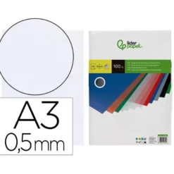 Tapa de Encuadernacion Polipropileno Liderpapel Din A3 transparente Opaco 0,5 mm pack 100 uds