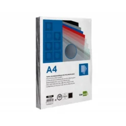 Tapa de Encuadernacion Polipropileno Liderpapel DIN A4 Negra 0.8mm pack 50 uds