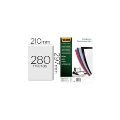 Tapa de Encuadernacion Polipropileno Fellowes DIN A4 Color Negro 280 micras pack 100 uds