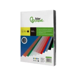 Tapa de Encuadernacion Polipropileno Liderpapel DIN A4 Negra 0.5mm pack 100 uds
