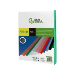 Tapa de Encuadernacion Polipropileno Liderpapel Din A4 Verde Opaco 0,5 mm pack 100 uds