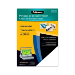Tapa de Encuadernacion Polipropeno Fellowes DIN A4 Color Escarchado 500 micras pack 100 uds
