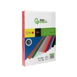 Tapa de Encuadernacion Polipropileno Liderpapel DIN A4 Roja 0.8mm pack 50 uds