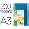 Tapa de Encuadernacion PVC Q connect Din A3 Incolora 200MC pack 100 uds