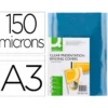Tapa de Encuadernacion PVC Q connect Din A3 Incolora 150MC pack 100 uds