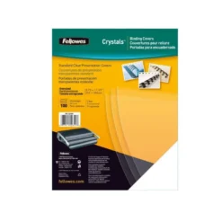 Tapa de Encuadernacion PVC Fellowes DIN A4 Color Transparente Cristal 180 micras pack 100 uds