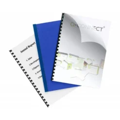 TAPA DE ENCUADERNACION Q-CONNECT PVC DIN A4 OPACA AZUL 180 MICRAS CAJA 100 UNIDADES