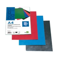 Tapa Encuadernación Liderpapel Carton DIN A4 1mm Negra pack 50 uds