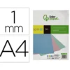 TAPA ENCUADERNACION LIDERPAPEL CARTON DIN A4 1 MM CELESTE PAQUETE DE 50 UNIDADES