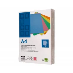 TAPA ENCUADERNACION LIDERPAPEL CARTON A4 0,9MM ROSA FLUOR PAQUETE DE 50 UNIDADES