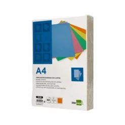 TAPA ENCUADERNACION LIDERPAPEL CARTON DIN A4 0,9MM NARANJA FLUOR PAQUETE DE 50 UNIDADES