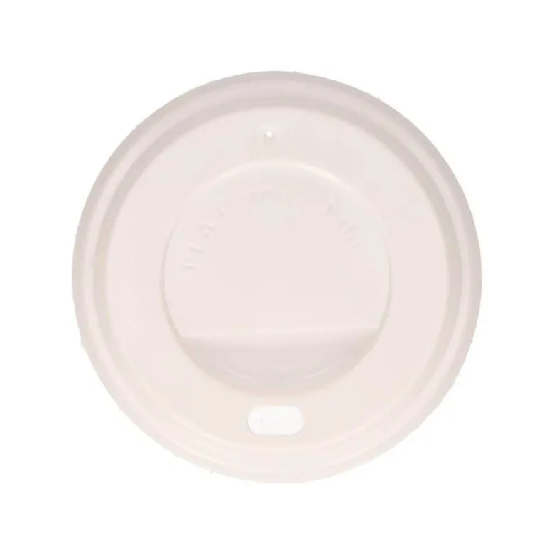 TAPA PARA VASO BUNZL 190 ML POLIESTIRENO CON ORIFICIO PAQUETE DE 100 UNIDADES