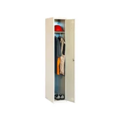 TAQUILLA METALICA SIMONLOCKER 1 PUERTA CON CERRADURA RESPIRADERO Y ETIQUETERO GRIS/GRIS 1800X500X300 MM