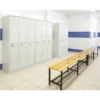 TAQUILLA METALICA SIMONLOCKER 2 PUERTAS CON CERRADURA RESPIRADERO Y ETIQUETERO GRIS/GRIS 1800X500X300 MM