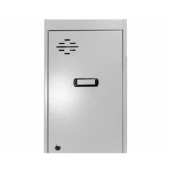TAQUILLA METALICA SIMONLOCKER 2 PUERTAS CON CERRADURA RESPIRADERO Y ETIQUETERO GRIS/GRIS 1800X500X300 MM