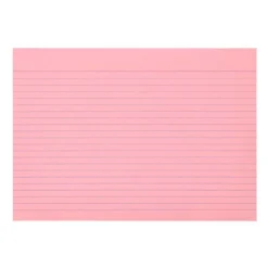 TARJETA LIDERPAPEL PARA ESTUDIAR RAYADA CARTULINA DE COLORES 170 GR/M2 125X200MM PAQUETE DE 200 UNIDADES