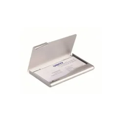 Tarjetero Durable aluminio color plata 20 tarjetas