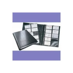Tarjetero Durable A4 polipropileno color negro 20 fundas