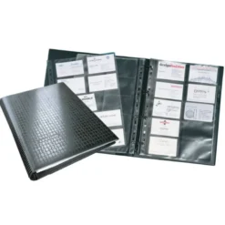Tarjetero Durable A4 polipropileno color negro 20 fundas