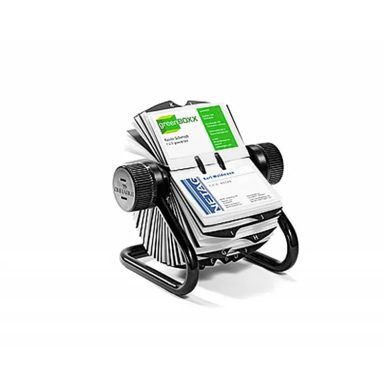 TARJETERO DURACLIP VISIFIX ROTATORIO 200 FUNDAS PARA 400 TARJETAS 72X104 MM INCLUYE SEPARADOR AZ