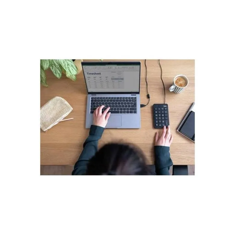 TECLADO NUMERICO TRUST XALAS NUMPAD CON CABLE LONGITUD 145 CM USB 2.0 COLOR NEGRO