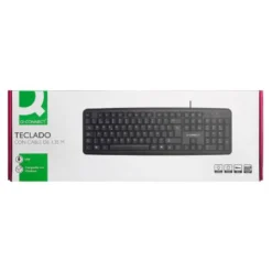 TECLADO Q-CONNECT CON CABLE 1,35 MT COLOR NEGRO