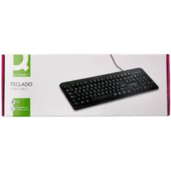 TECLADO Q-CONNECT NEGRO CON CABLE 1,5 M COMPATIBLE WINDOWS 95 / 98 / NT / ME / 2000 / XP / 7 / 8 / VISTA