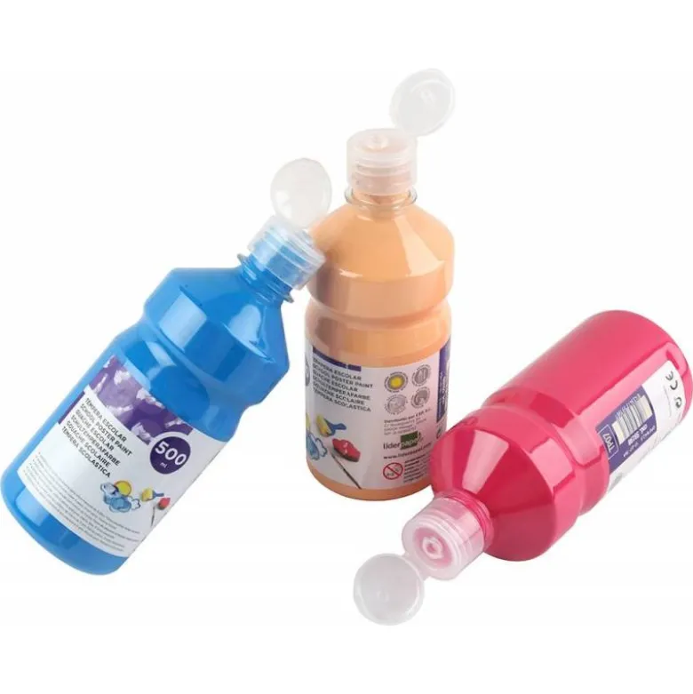 Tempera Liderpapel color amarillo limon 500 cc
