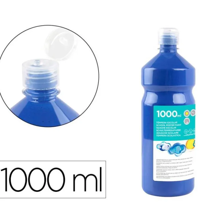 Tempera Liderpapel color azul marino 1000 cc