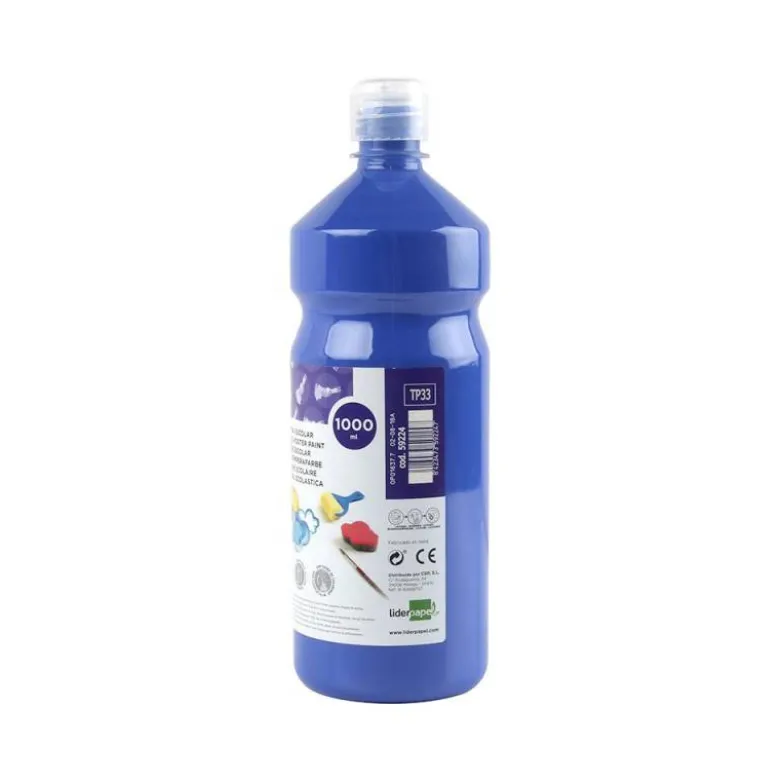 Tempera Liderpapel color azul marino 1000 cc