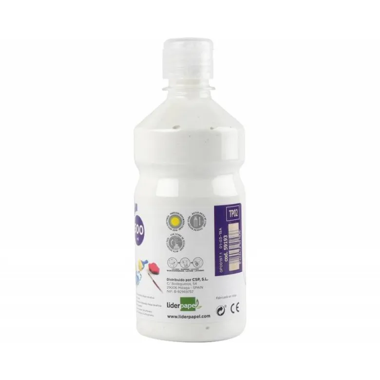 Tempera Liderpapel color blanco 500 cc