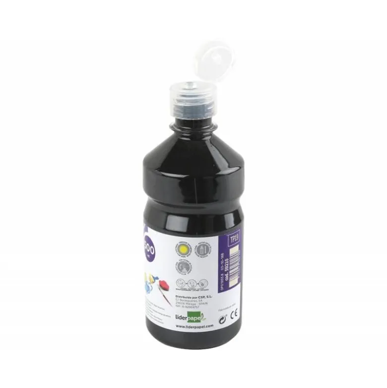 Tempera Liderpapel color negro 500 cc