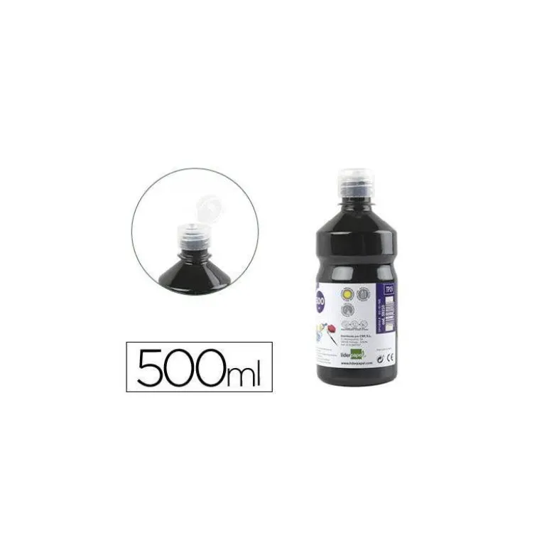 Tempera Liderpapel color negro 500 cc