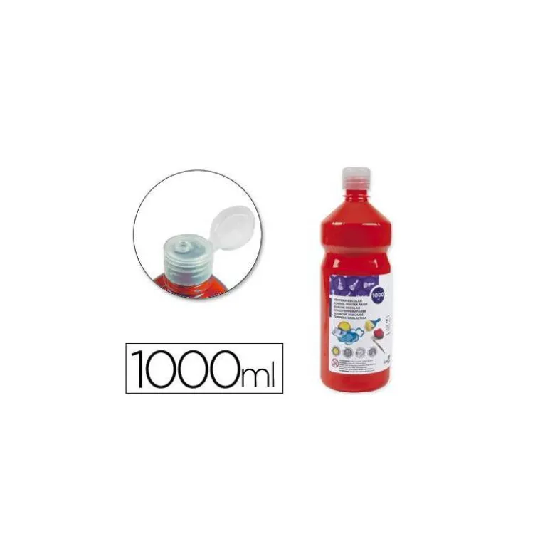 Tempera Liderpapel color rojo 1000 cc