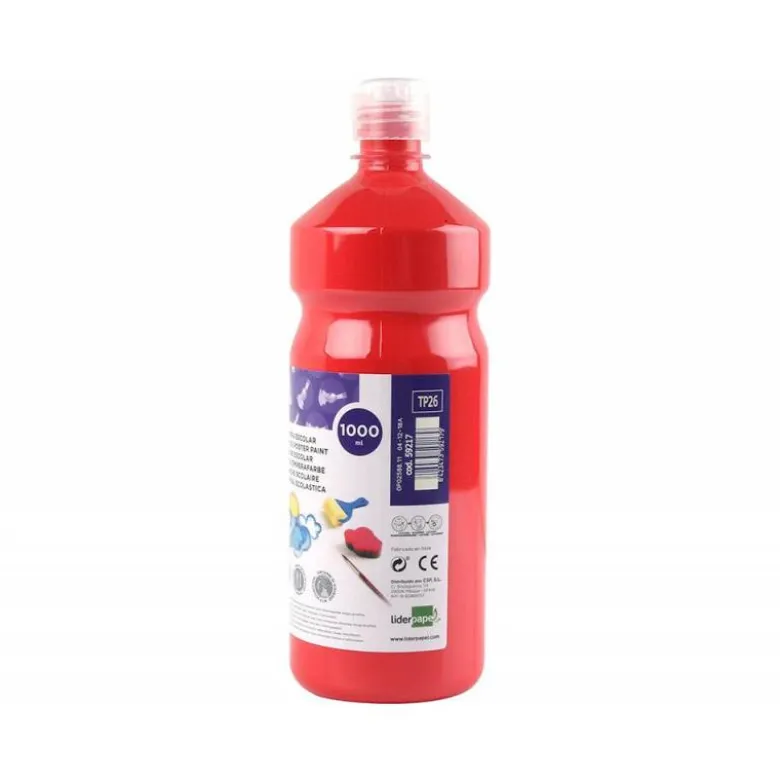 Tempera Liderpapel color rojo 1000 cc