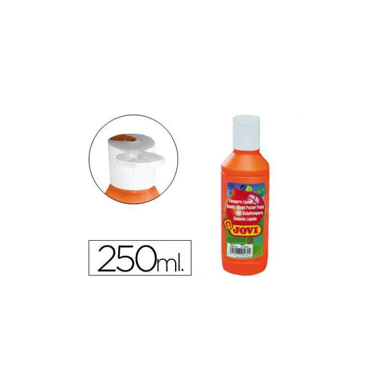 Tempera liquida Jovi color naranja 250 cc