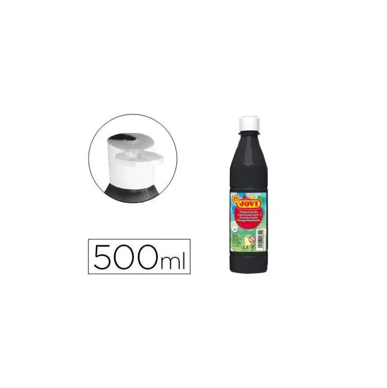 Tempera liquida Jovi color negro 500 cc