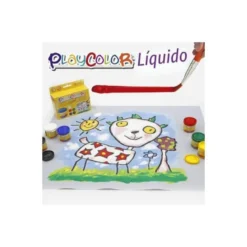 TEMPERA LIQUIDA PLAYCOLOR LIQUID BASIC 40 ML CAJA DE 6 UNIDADES COLORES SURTIDOS
