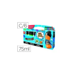 Tempera Maped Color Peps Ultra Lavable de Colores Secundarios Surtidos Caja de 6 botellas 75 ml