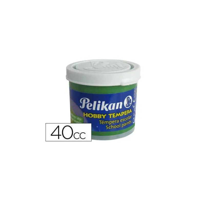 Tempera Pelikan color verde amarillo 40 cc