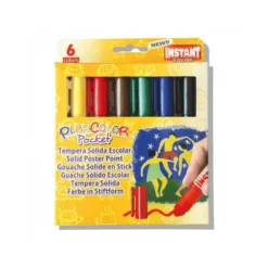 Tempera solida en barra Instant Pocket 6 uds
