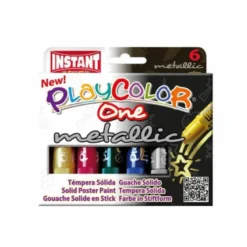 Tempera solida en barra Instant One colores metalizados