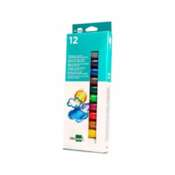 TEMPERA SOLIDA EN BARRA LIDERPAPEL ESCOLAR 10 GR CAJA DE 12 COLORES SURTIDOS