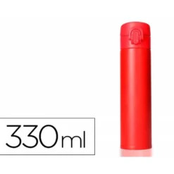 TERMO LIDERPAPEL ACERO INOXIDABLE CON DOBLE COBERTURA Y SISTEMA DE APERTURA FACIL CON BOTON 330