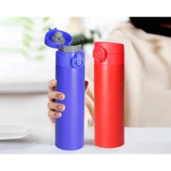 TERMO LIDERPAPEL ACERO INOXIDABLE CON DOBLE COBERTURA Y SISTEMA DE APERTURA FACIL CON BOTON 330
