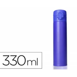 TERMO LIDERPAPEL ACERO INOXIDABLE CON DOBLE COBERTURA Y SISTEMA DE APERTURA FACIL CON BOTON 330