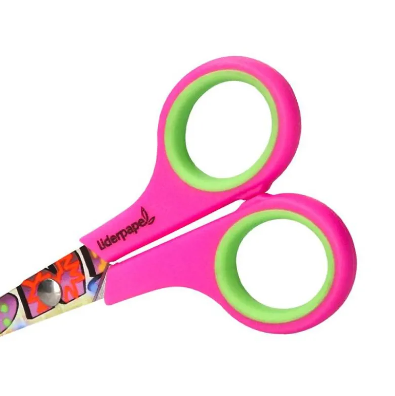 Tijera escolar hip hop marca Liderpapel 14 cm
