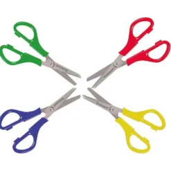 Tijera escolar Liderpapel Acero inoxidable punta redondeada 14cm