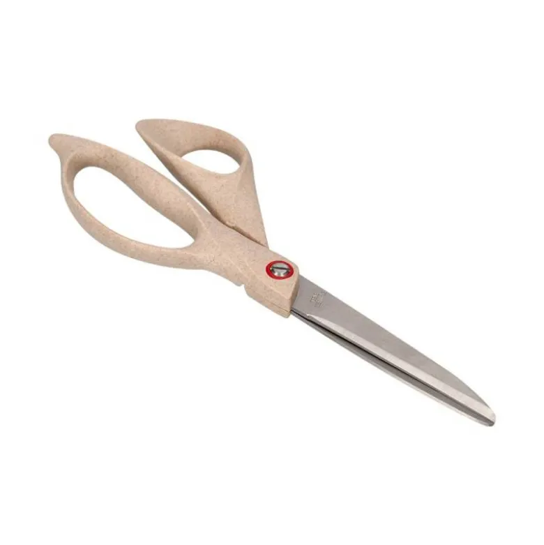TIJERA OFICINA LIDERPAPEL ACERO INOXIDABLE MANGO ECO MATERIAL 8" 21,5 CM EN BLISTER